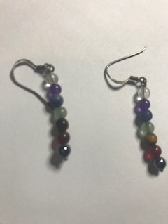 Coloured bead earrings